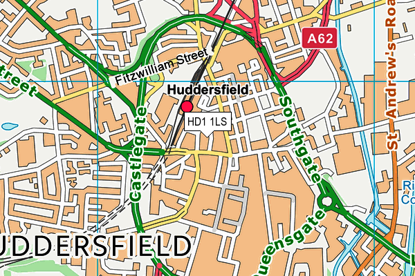 HD1 1LS map - OS VectorMap District (Ordnance Survey)