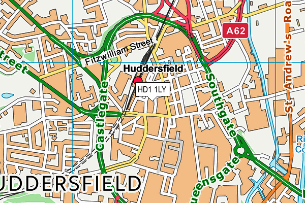 HD1 1LY map - OS VectorMap District (Ordnance Survey)