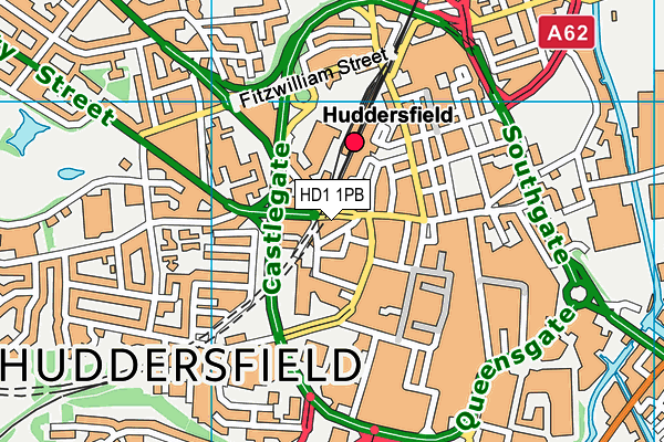 HD1 1PB map - OS VectorMap District (Ordnance Survey)