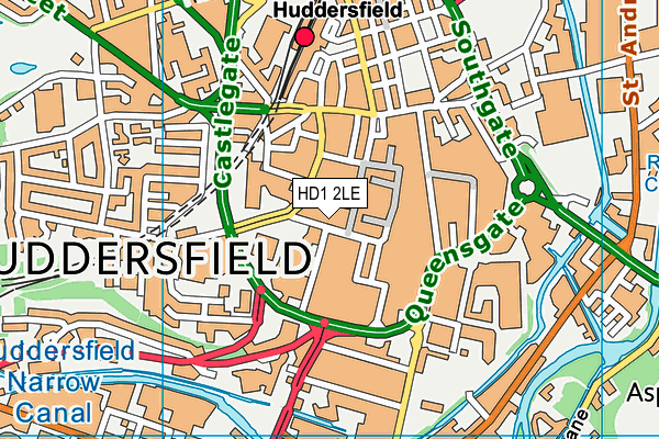 HD1 2LE map - OS VectorMap District (Ordnance Survey)