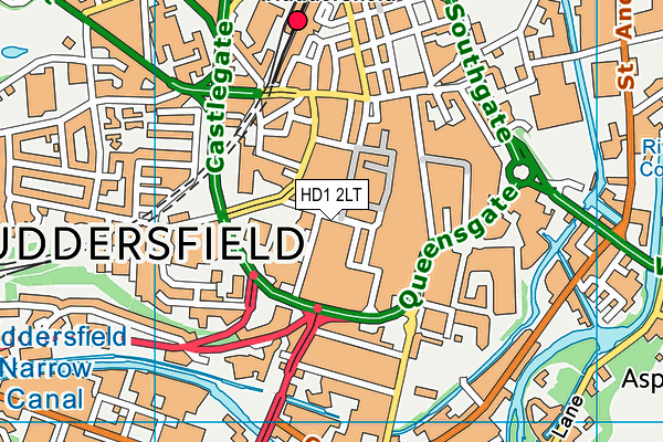 HD1 2LT map - OS VectorMap District (Ordnance Survey)