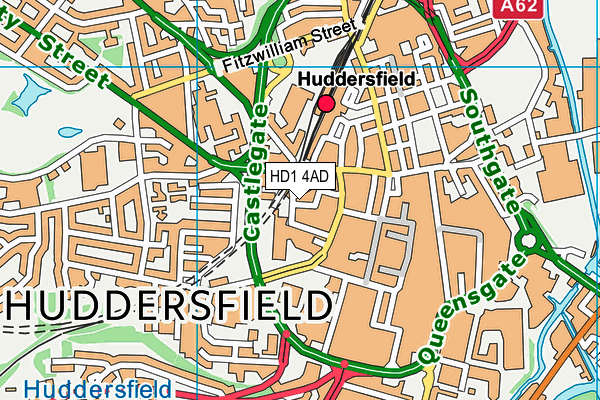 HD1 4AD map - OS VectorMap District (Ordnance Survey)