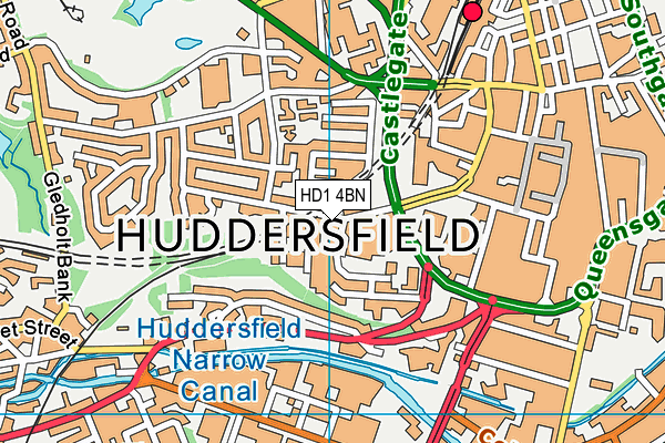 HD1 4BN map - OS VectorMap District (Ordnance Survey)