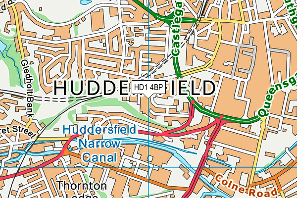 Huddersfield Leisure Centre map (HD1 4BP) - OS VectorMap District (Ordnance Survey)