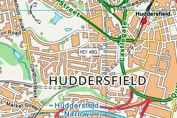 HD1 4BQ map - OS VectorMap District (Ordnance Survey)