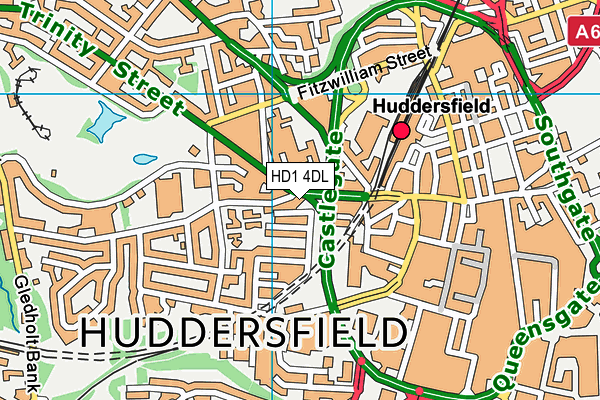 HD1 4DL map - OS VectorMap District (Ordnance Survey)