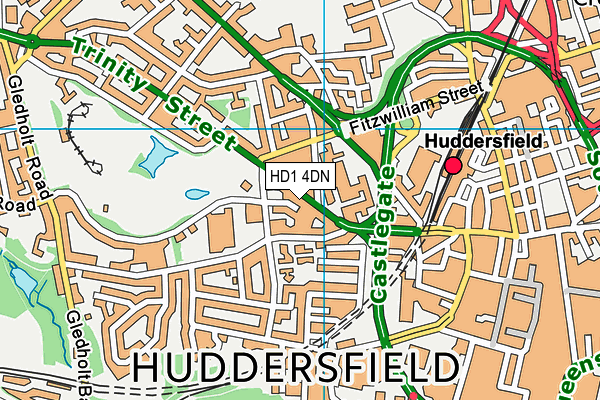 HD1 4DN map - OS VectorMap District (Ordnance Survey)