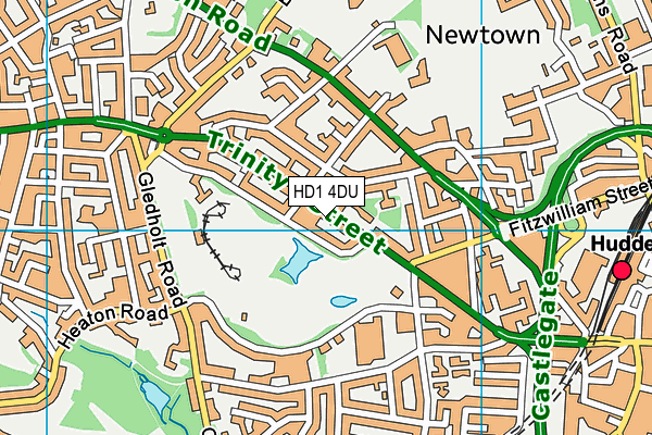 HD1 4DU map - OS VectorMap District (Ordnance Survey)