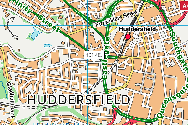 HD1 4EJ map - OS VectorMap District (Ordnance Survey)