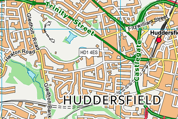 Greenhead College map (HD1 4ES) - OS VectorMap District (Ordnance Survey)