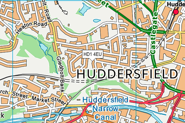 HD1 4EU map - OS VectorMap District (Ordnance Survey)