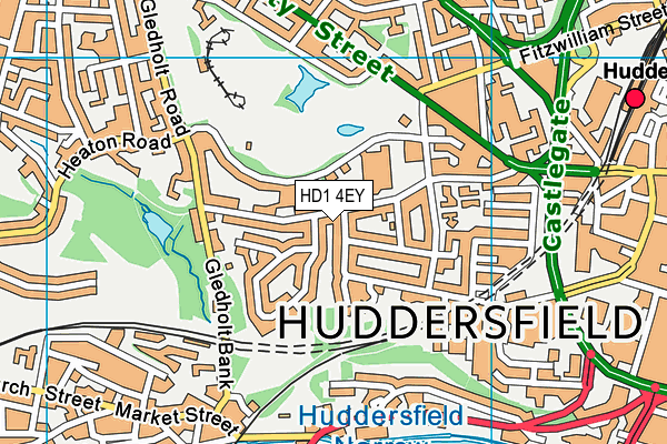 HD1 4EY map - OS VectorMap District (Ordnance Survey)