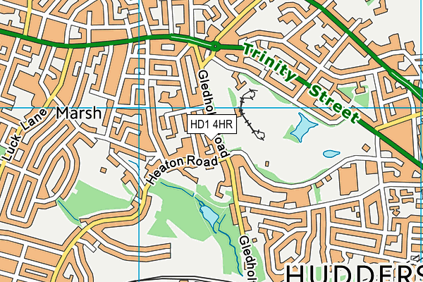 HD1 4HR map - OS VectorMap District (Ordnance Survey)