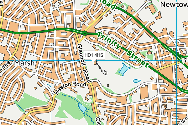 HD1 4HS map - OS VectorMap District (Ordnance Survey)