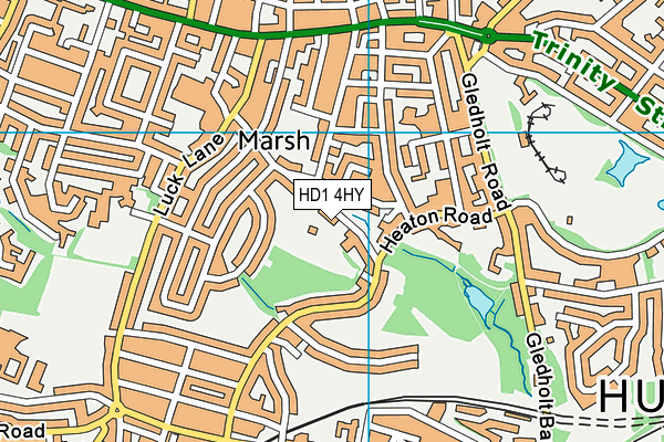 HD1 4HY map - OS VectorMap District (Ordnance Survey)