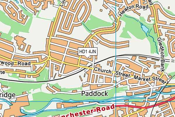 HD1 4JN map - OS VectorMap District (Ordnance Survey)