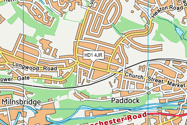 HD1 4JR map - OS VectorMap District (Ordnance Survey)