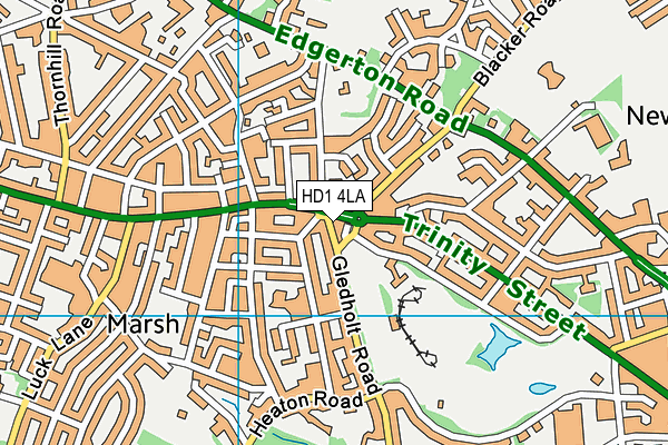 HD1 4LA map - OS VectorMap District (Ordnance Survey)