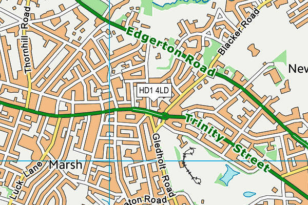 HD1 4LD map - OS VectorMap District (Ordnance Survey)