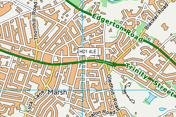 HD1 4LE map - OS VectorMap District (Ordnance Survey)