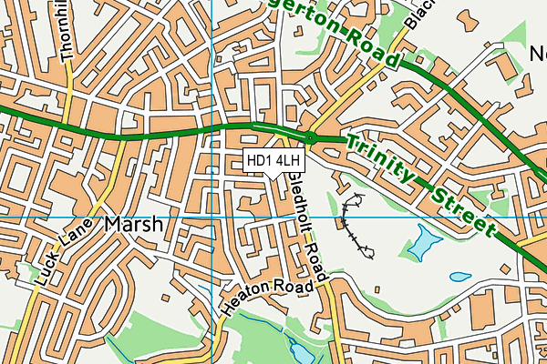 HD1 4LH map - OS VectorMap District (Ordnance Survey)