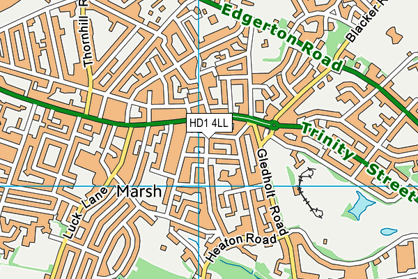 HD1 4LL map - OS VectorMap District (Ordnance Survey)