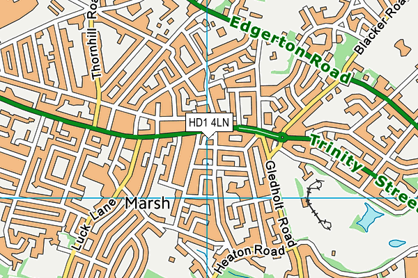 HD1 4LN map - OS VectorMap District (Ordnance Survey)