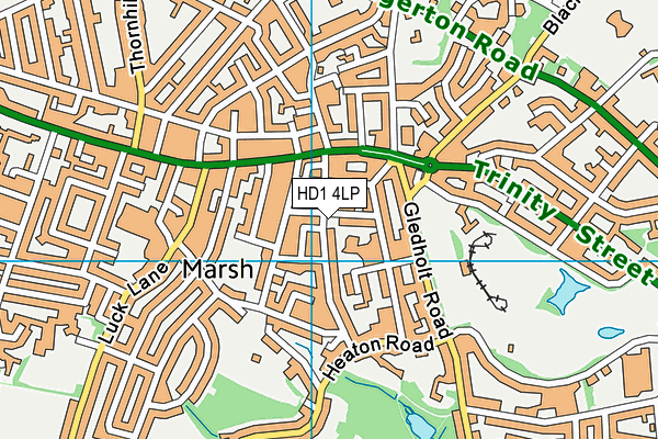 HD1 4LP map - OS VectorMap District (Ordnance Survey)