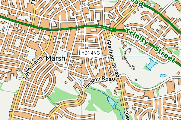 HD1 4NG map - OS VectorMap District (Ordnance Survey)