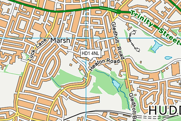 HD1 4NL map - OS VectorMap District (Ordnance Survey)