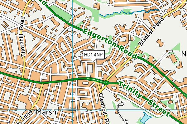 HD1 4NP map - OS VectorMap District (Ordnance Survey)