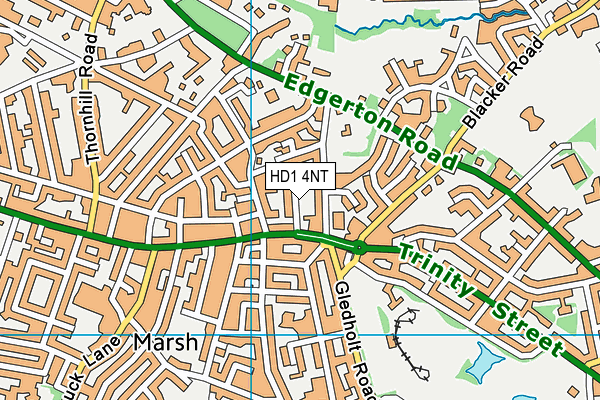 HD1 4NT map - OS VectorMap District (Ordnance Survey)