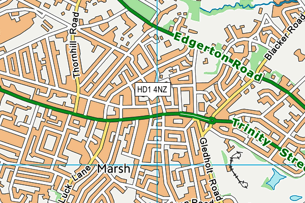 HD1 4NZ map - OS VectorMap District (Ordnance Survey)