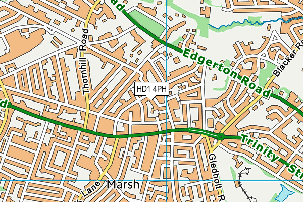 HD1 4PH map - OS VectorMap District (Ordnance Survey)