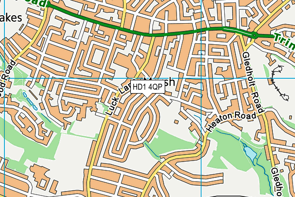 HD1 4QP map - OS VectorMap District (Ordnance Survey)