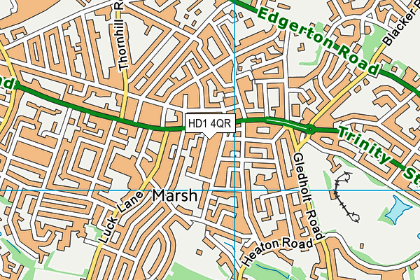 HD1 4QR map - OS VectorMap District (Ordnance Survey)