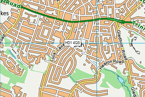 HD1 4QS map - OS VectorMap District (Ordnance Survey)