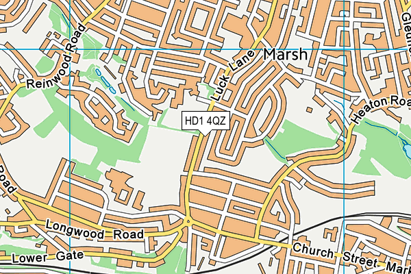 HD1 4QZ map - OS VectorMap District (Ordnance Survey)
