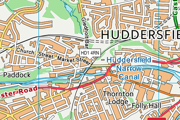 HD1 4RN map - OS VectorMap District (Ordnance Survey)