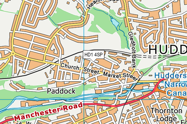 HD1 4SP map - OS VectorMap District (Ordnance Survey)