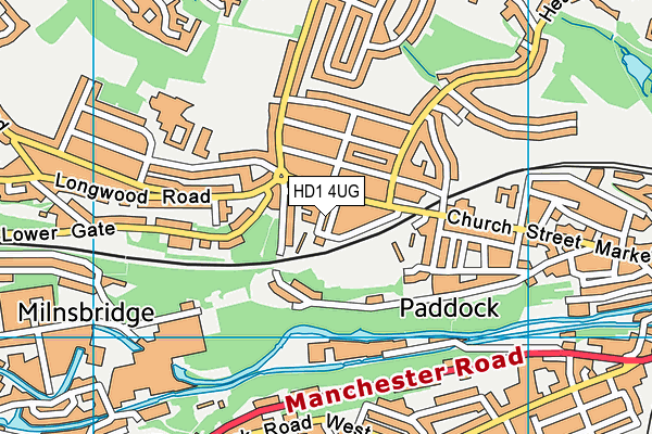 HD1 4UG map - OS VectorMap District (Ordnance Survey)