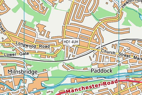 HD1 4UH map - OS VectorMap District (Ordnance Survey)