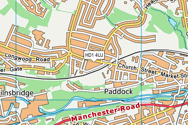 HD1 4UJ map - OS VectorMap District (Ordnance Survey)