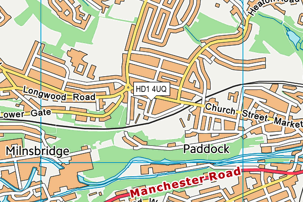 HD1 4UQ map - OS VectorMap District (Ordnance Survey)