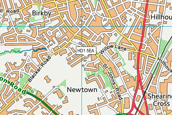 HD1 5EA map - OS VectorMap District (Ordnance Survey)