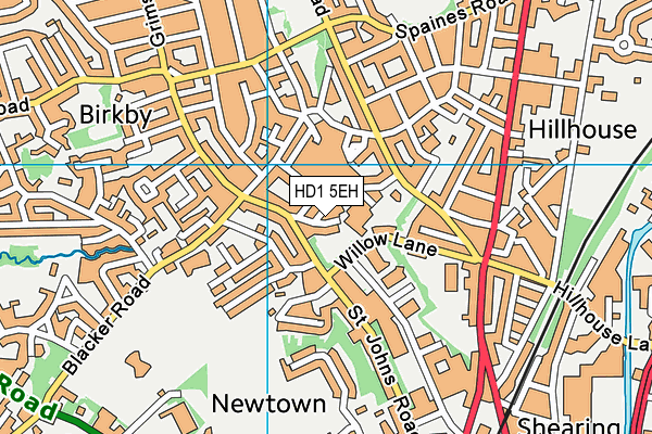 HD1 5EH map - OS VectorMap District (Ordnance Survey)