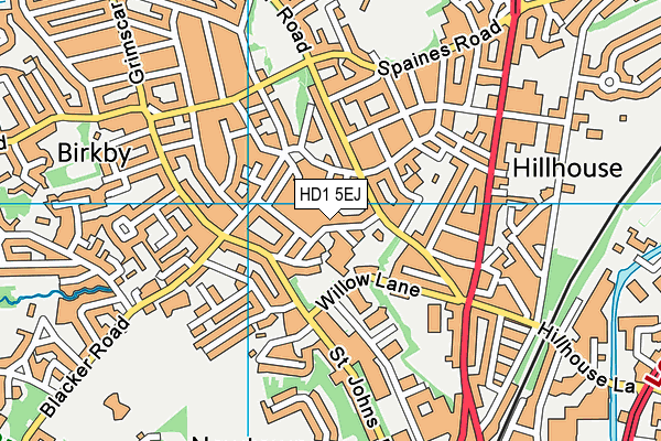 HD1 5EJ map - OS VectorMap District (Ordnance Survey)