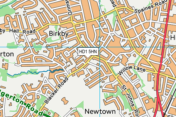 HD1 5HN map - OS VectorMap District (Ordnance Survey)