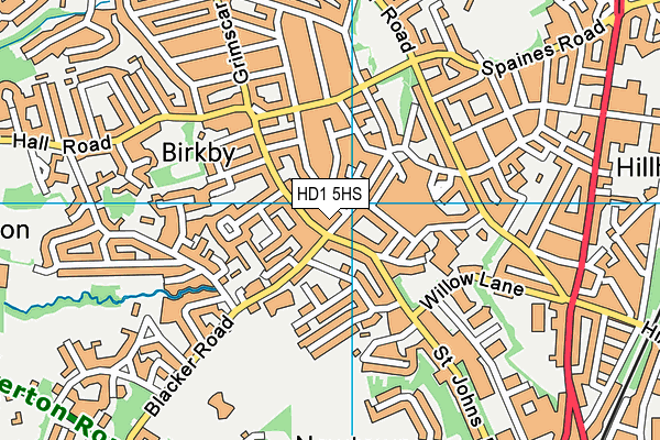 HD1 5HS map - OS VectorMap District (Ordnance Survey)