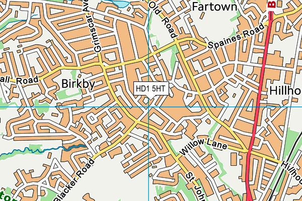 HD1 5HT map - OS VectorMap District (Ordnance Survey)